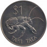 Монета. Токелау. 1 доллар 1980 год.  