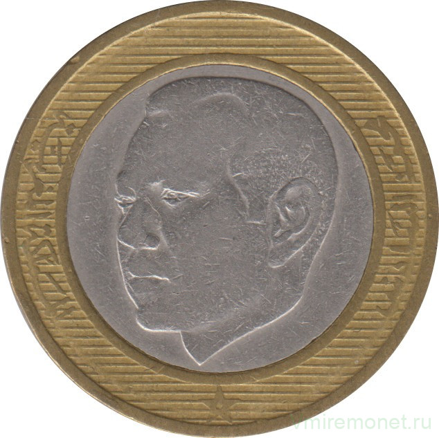 Монета. Марокко. 10 дирхамов 2002 год.