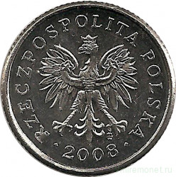 Монета. Польша. 20 грошей 2008 год.
