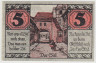 Бона. Нотгельд. Германия. Город Зальцведель. 5 пфеннигов 1921 год. Вариант 1162.1.а.1. рев.