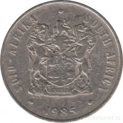 Монета. Южно-Африканская республика (ЮАР). 20 центов 1985 год.