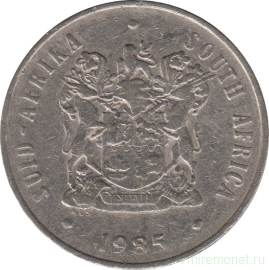Монета. Южно-Африканская республика (ЮАР). 20 центов 1985 год.