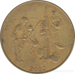 Монета. Западноафриканский экономический и валютный союз (ВСЕАО). 10 франков 2002 год.