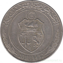 Монета. Тунис. 1 динар 2011 год.