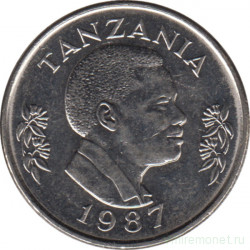 Монета. Танзания. 1 шиллинг 1987 год.