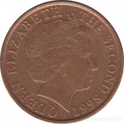 Монета. Великобритания. Джерси. 1 пенни 1998 год.