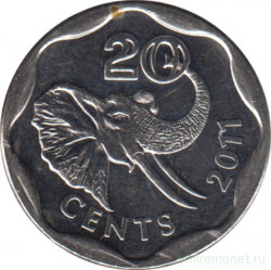 Монета. Свазиленд. 20 центов 2011 год. Диаметр 18.5 мм.