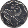 Монета. Свазиленд. 20 центов 2011 год. (Диаметр 18.5 мм). ав.