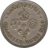 Монета. Маврикий. 1/4 рупии 1960 год. ав.