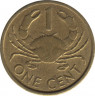 Монета. Сейшельские острова. 1 цент 1990 год. рев.