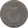 Монета. Мальта. 50 центов 1991 год. ав.