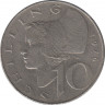 Монета. Австрия. 10 шиллингов 1976 год. ав.