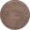 Монета. Маньчжоу Го (Китай, японская оккупация). 1 фэнь 1934 (3) год. Старый тип. ав.