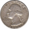 Монета. США. 25 центов 1964 год. ав.