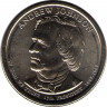 Монета. США. 1 доллар 2011 год. Эндрю Джонсон президент США № 17.