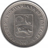 Монета. Венесуэла. 25 сентимо 2007 год. ав.