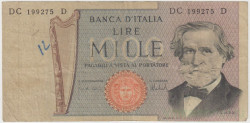 Банкнота. Италия. 1000 лир 1975 год. Тип 101d.