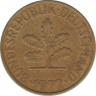 Монета. ФРГ. 10 пфеннигов 1972 год. Монетный двор - Штутгарт (F). ав.
