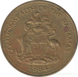 Монета. Багамские острова. 1 цент 1984 год.