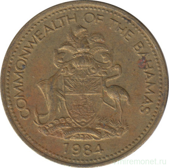 Монета. Багамские острова. 1 цент 1984 год.