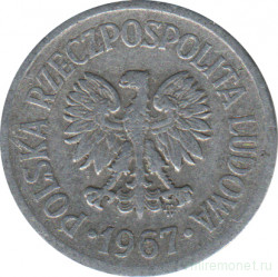 Монета. Польша. 10 грошей 1967 год.