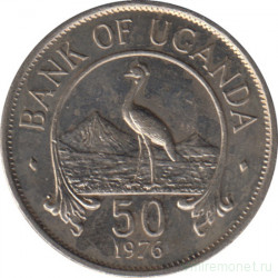 Монета. Уганда. 50 центов 1976 год.