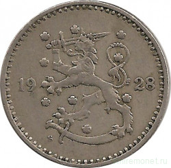Монета. Финляндия. 1 марка 1928 год.