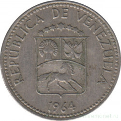 Монета. Венесуэла. 5 сентимо 1964 год.