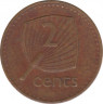 Монета. Фиджи. 2 цента 1976 год. рев.