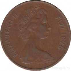 Монета. Фиджи. 2 цента 1976 год.