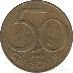 Монета. Австрия. 50 грошей 1963 год.