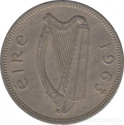 Монета. Ирландия. 1 шиллинг 1963 год.