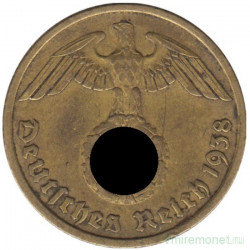 Монета. Германия. Третий Рейх. 10 рейхспфеннигов 1938 год. Монетный двор - Берлин (А).