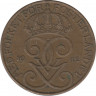 Аверс. Монета. Швеция. 5 эре 1942 год (бронза).