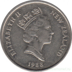 Монета. Новая Зеландия. 5 центов 1988 год.