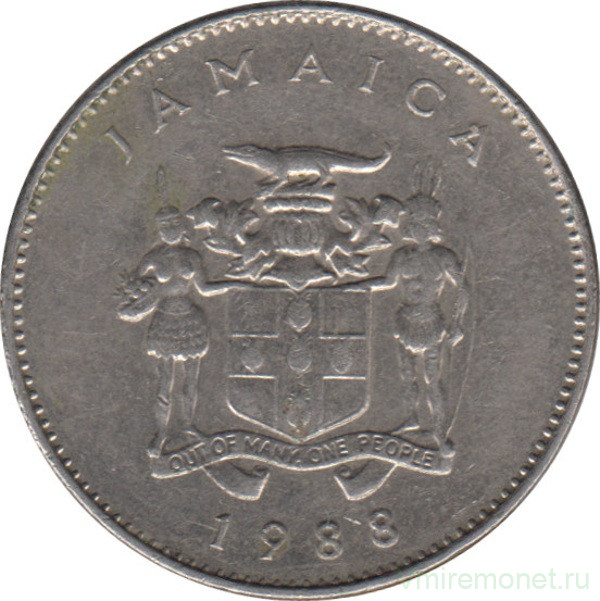 Монета. Ямайка. 10 центов 1988 год.