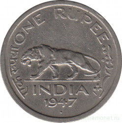 Монета. Индия. 1 рупия 1947 год.