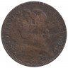 Монета. Великобритания. 1 фартинг 1881 год. Без отметки МД.
