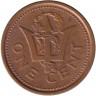 Монета. Барбадос. 1 цент 1985 год.