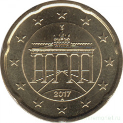 Монета. Германия. 20 центов 2017 год. (A).
