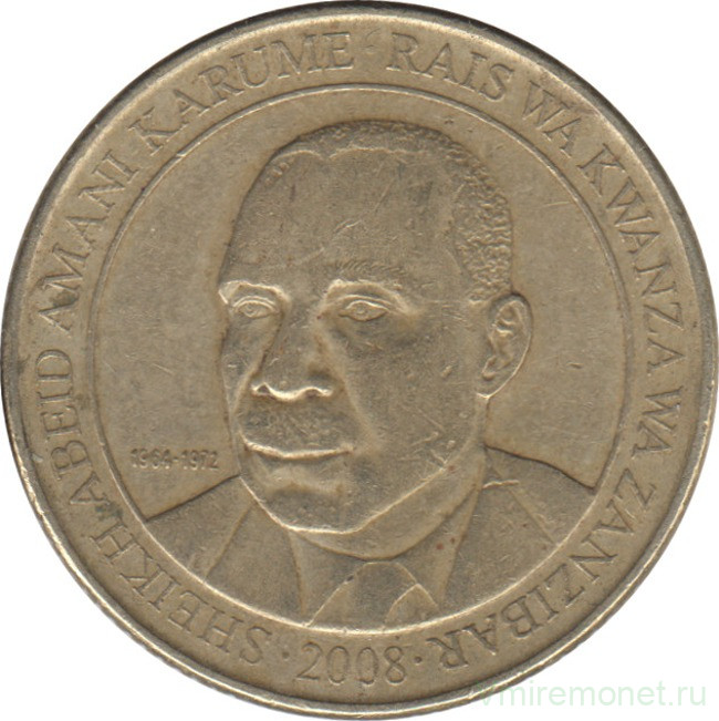 Монета. Танзания. 200 шиллингов 2008 год.