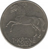  Монета. Норвегия. 1 крона 1972 год. ав.