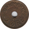  Монета. Дания. 2 эре 1936 год. ав.