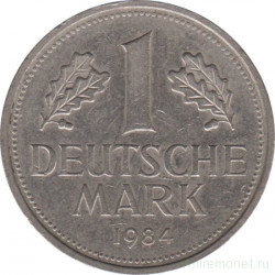 Монета. ФРГ. 1 марка 1984 год. Монетный двор - Карлсруэ (G).