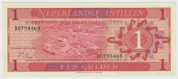 Банкнота. Нидерландские Антильские острова. 1 гульден 1970 год.