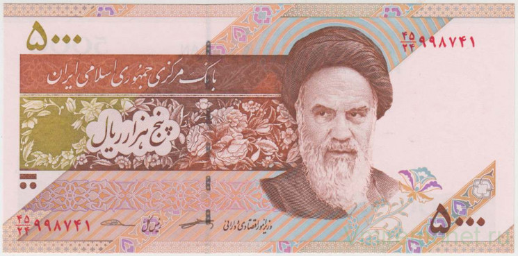 Банкнота. Иран. 5000 риалов 2017 год. Тип 152c.