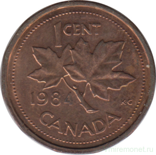 Монета. Канада. 1 цент 1984 год.