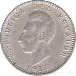 Монета. Эквадор. 1 десимо 1915 год.
