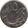 Монета. Острова Кука. 10 центов 1974 год. рев.