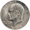 Монета. США. 1 доллар 1976 год. 200 лет независимости США. Монетный двор S. Серебро.